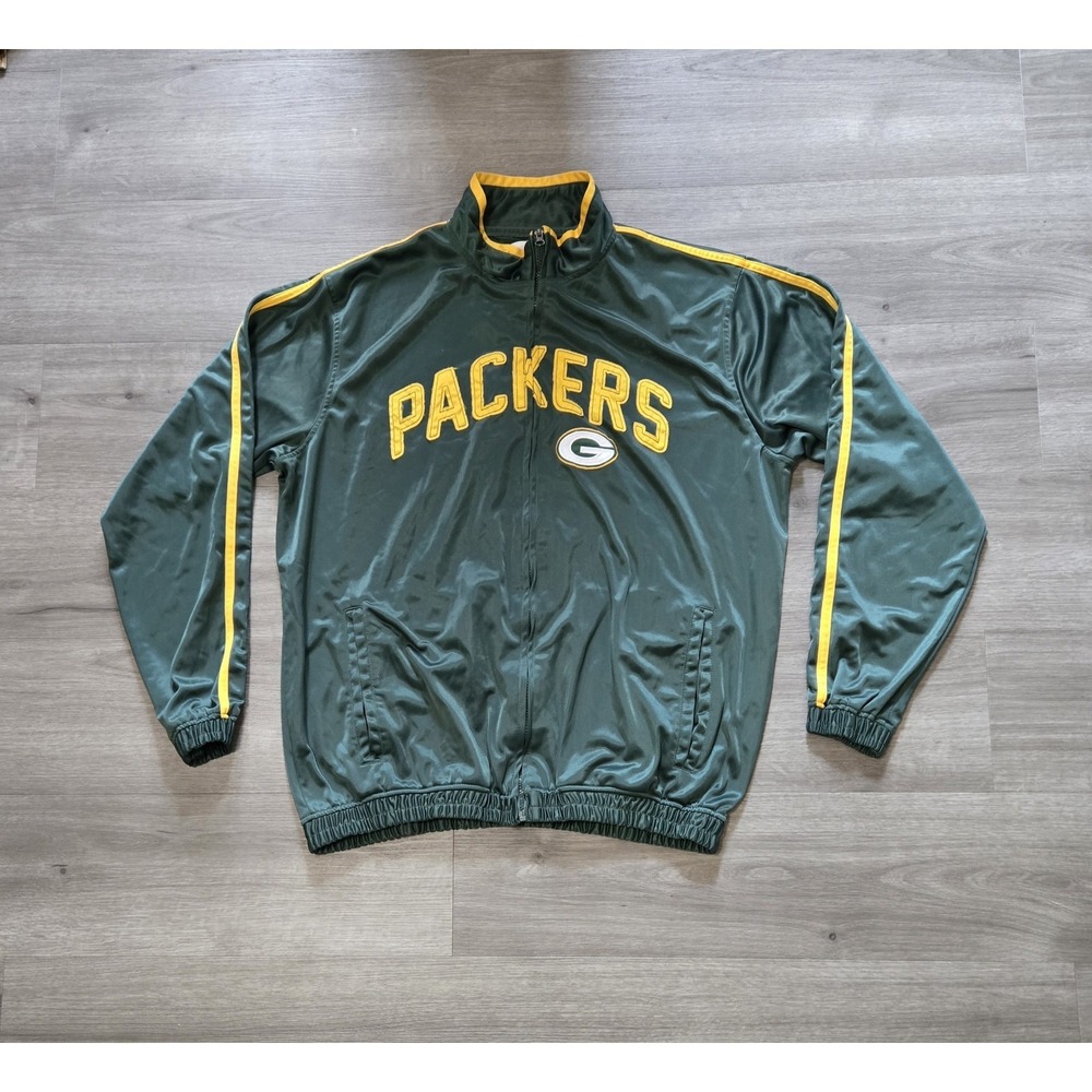 Vintage NFL Green Bay Packers G-III Track Jacket Full Zip Size 2XL Football